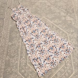 Pink Rose Floral Maxi Dress